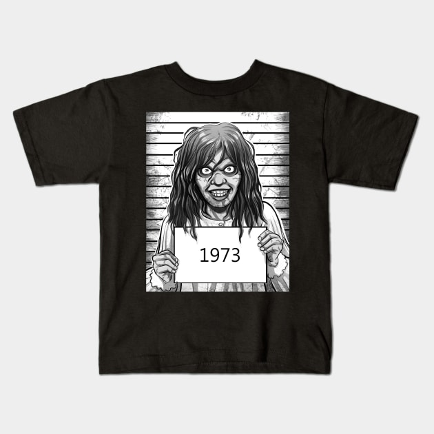 Horror Prison - Little girl possessed Kids T-Shirt by alemaglia